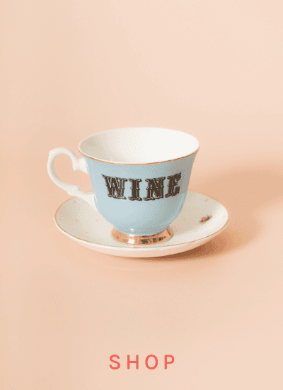 Wine cup and saucer