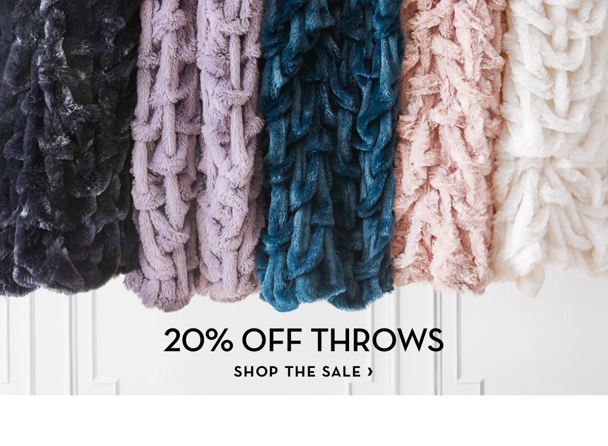20 Percent Off Throws