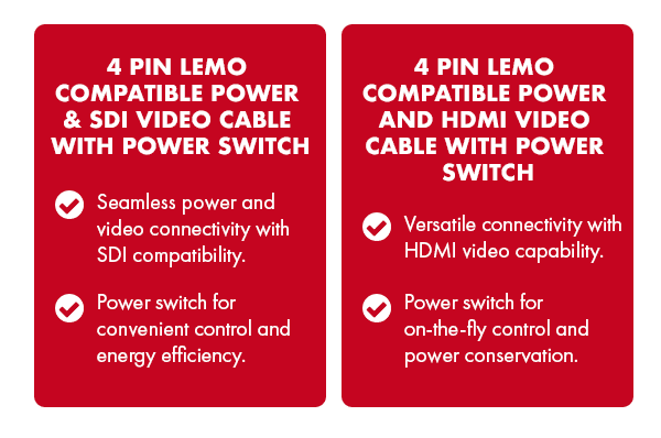 Receive a FREE Cable,\xa0power and video cable combined. Choose between these two options