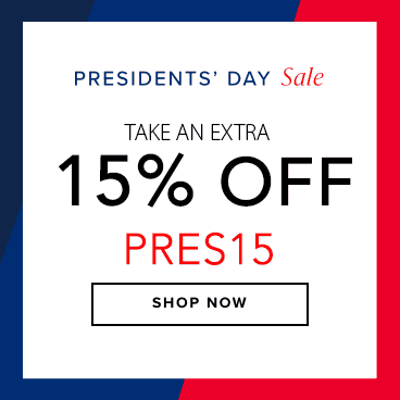 Presidents Day SALE - SAVE 15%