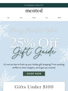 25% Off Holiday Gift Guide