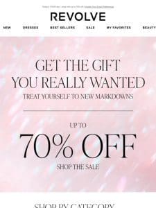 Don’t forget! Treat yourself to up to 70% OFF