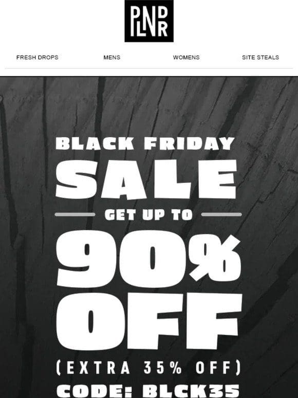 Up To 90% Off Black Friday Sale!