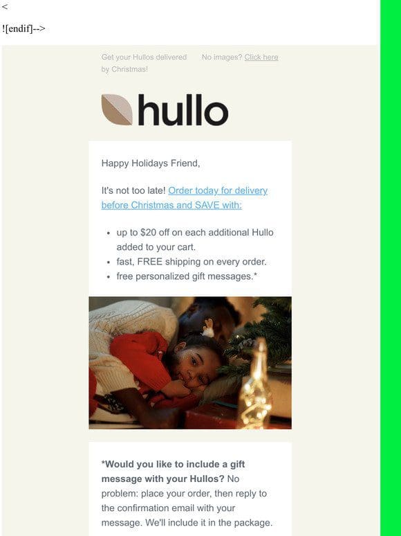 Finish Your Holiday Shopping Now with Hullo
