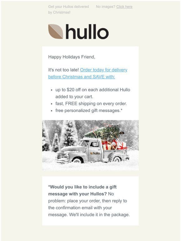 Finish Your Holiday Shopping Now with Hullo