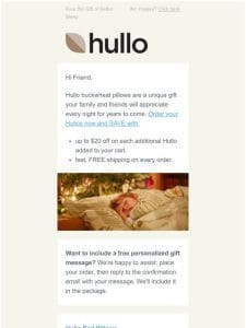Make your holiday shopping easy this year add Hullo to your list!