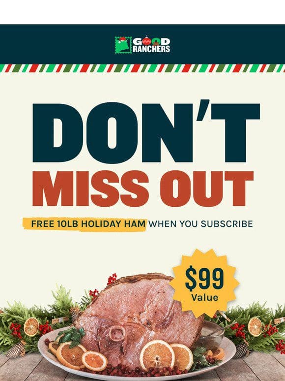 Do you want a FREE 10LB ham for Christmas?