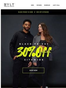 30% Off Sitewide – Black Friday Sale