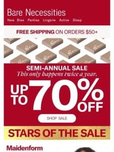 Semi-Annual Sale: 70% Off Your Must-Have Bras