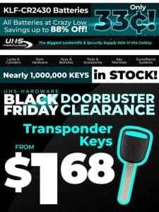 ♠️ Black Friday $1.68 Transponder Keys & More!