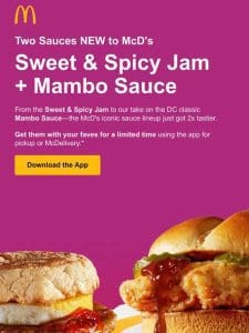 Try Sweet & Spicy Jam + Mambo Sauce