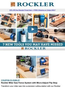 Watch 7 New Rockler Exclusive Tools in Action + 20% OFF One Item!