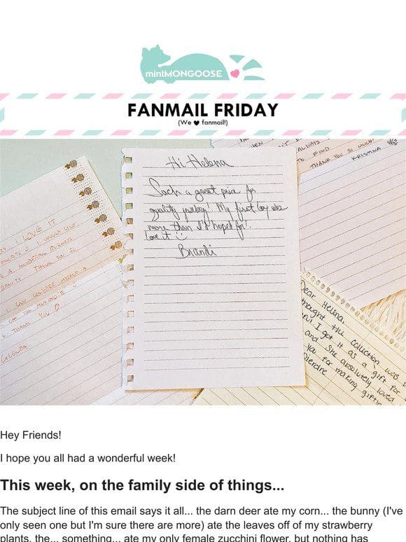 [Fanmail Friday] The   Ate My  …