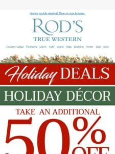 Make Next Year Merry & Bright! 50% Off Holiday Decor