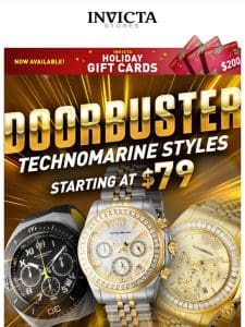 DOORBUSTER ALERT TechnoMarine Starting At $79❗️