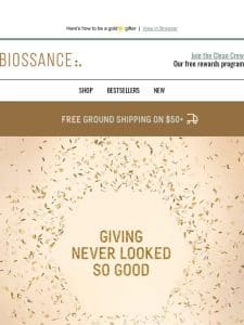 Bright skin & lifted spirits—that’s the gift of Biossance