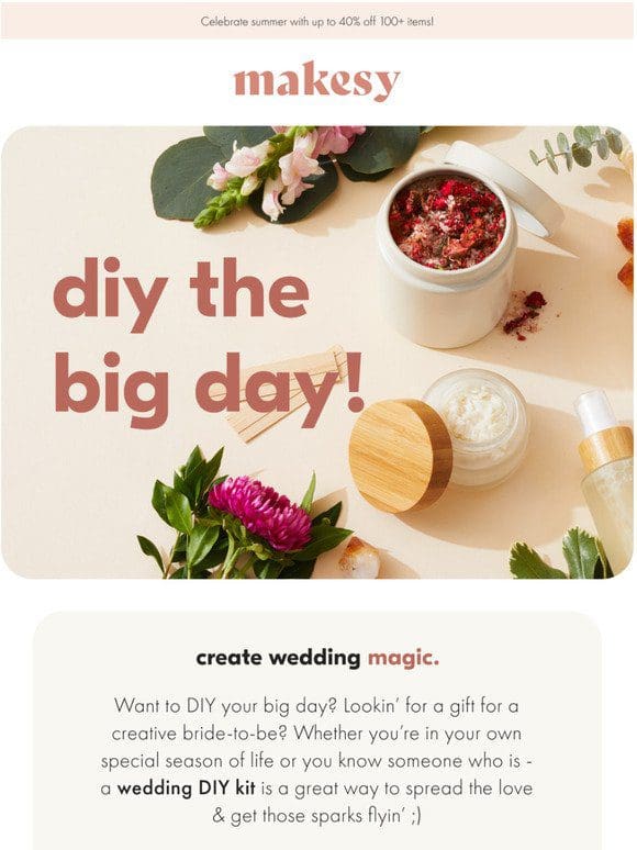 fall in love with wedding DIY kits.