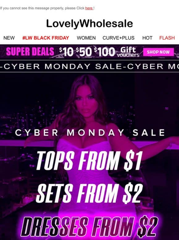 $1 Tops， $2 Sets， $2 Dresses on Cyber Monday!!! ‍♀
