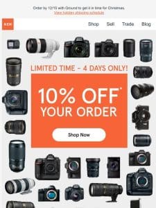 10% OFF sitewide starts TODAY