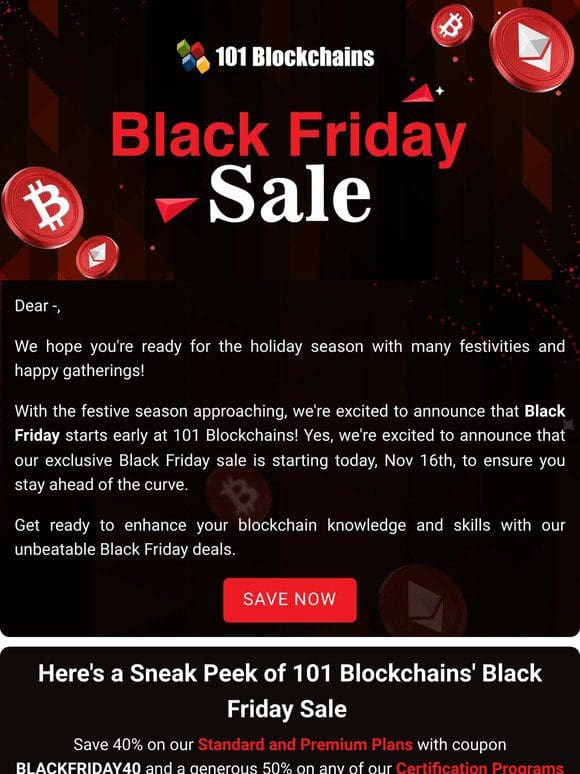 101 Blockchains Black Friday Sale Starts Early with Amazing Offers