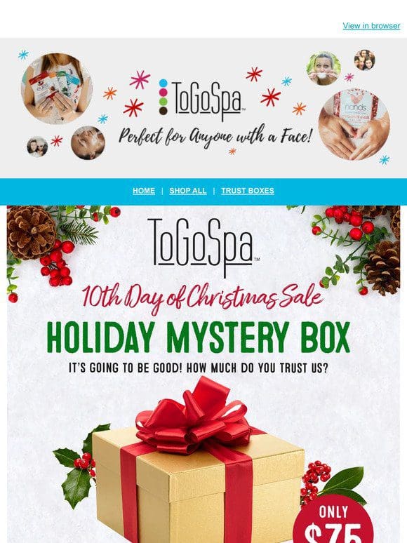 10th Deal of December!! Get a mystery box for $75. Do you trust us??