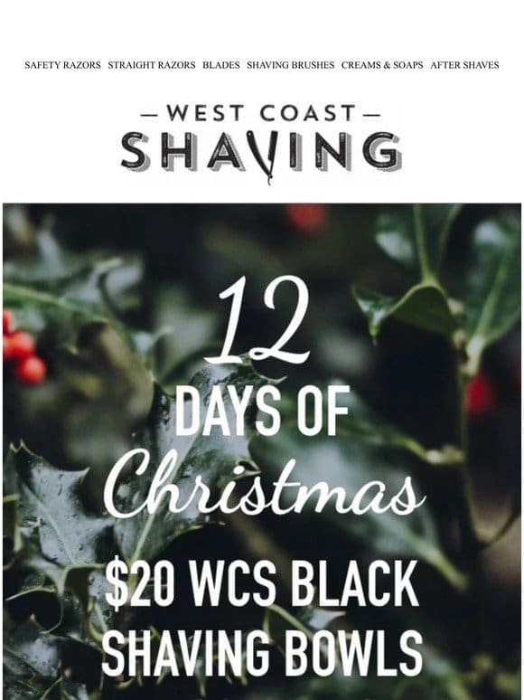 12 Days of Christmas: $20 Black Shaving Bowls & Scuttles