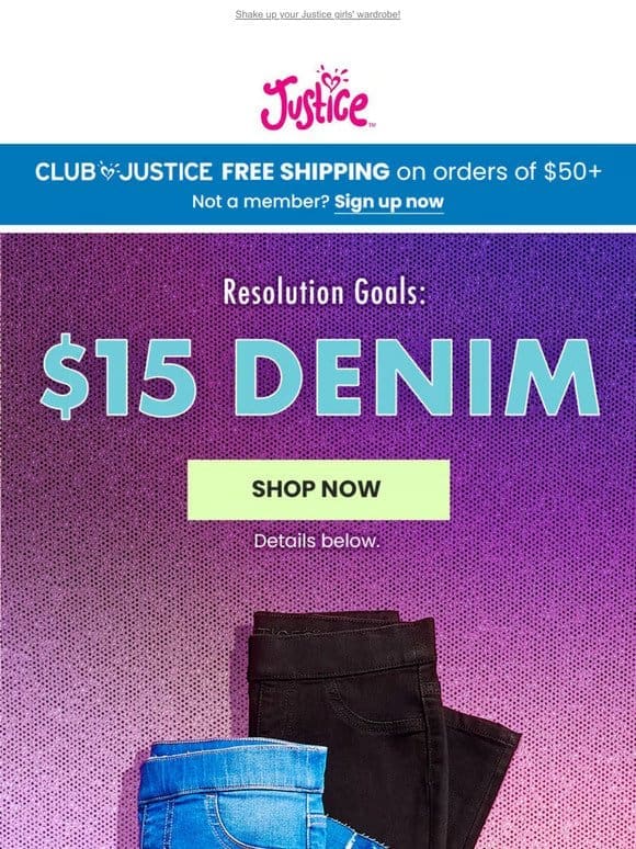 $15 Denim ➕ 40% Off the Entire Site