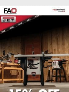 15% OFF JET Woodworking ⚒️