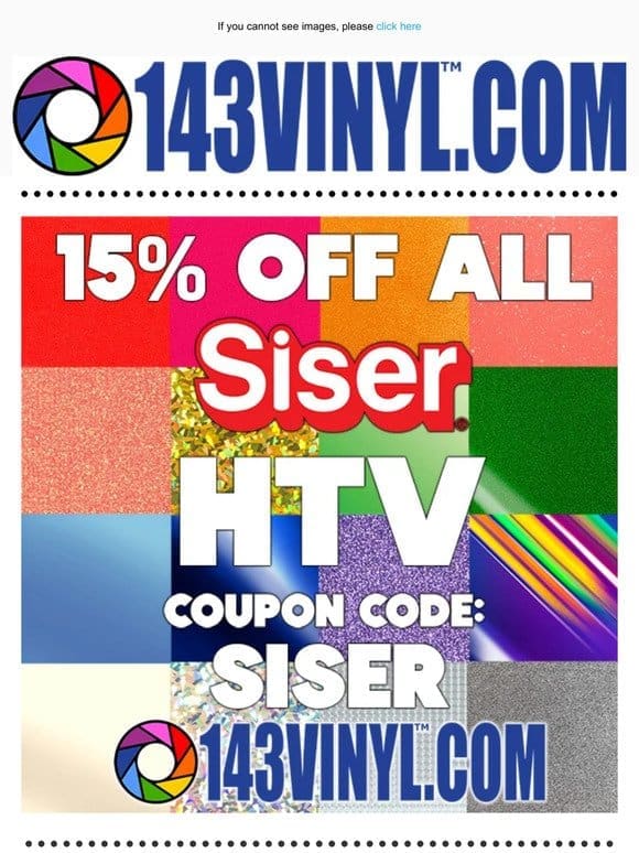 15% off All Siser HTV!