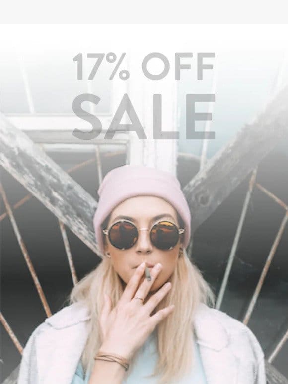 17% Off landing now! (only for Sunday though)