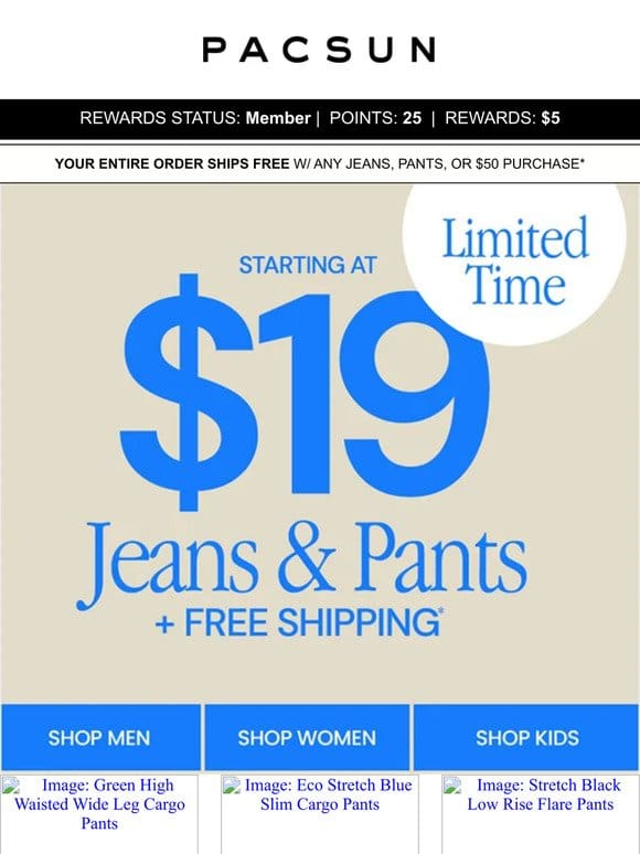 $19 Jeans & Pants  Ends SOON! ⏰