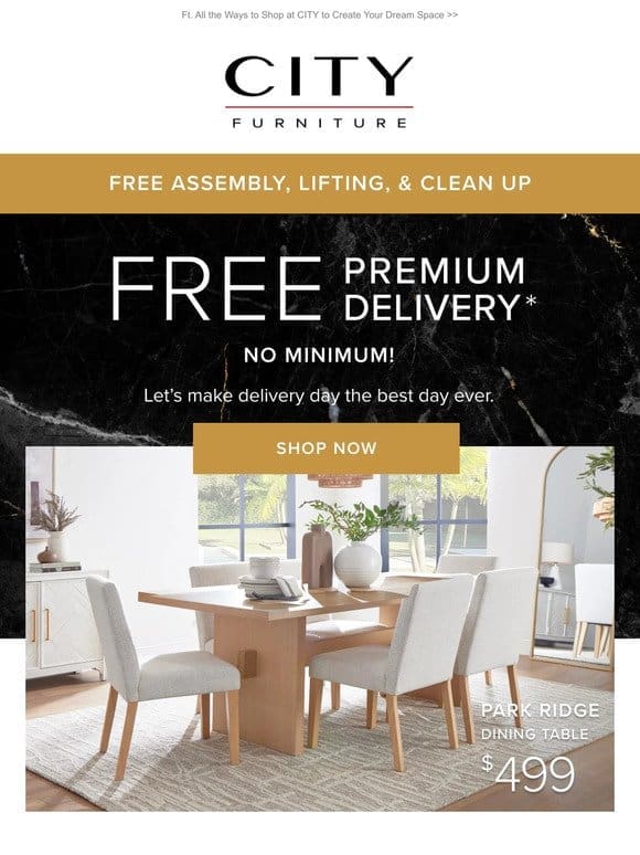 2 Days Left: No Minimum on Free Premium Delivery!