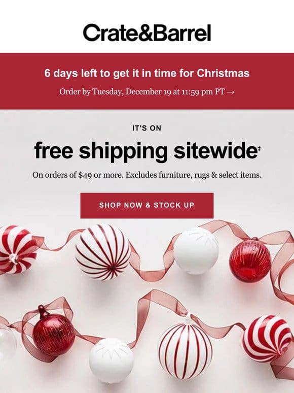 2 words: FREE. SHIPPING.