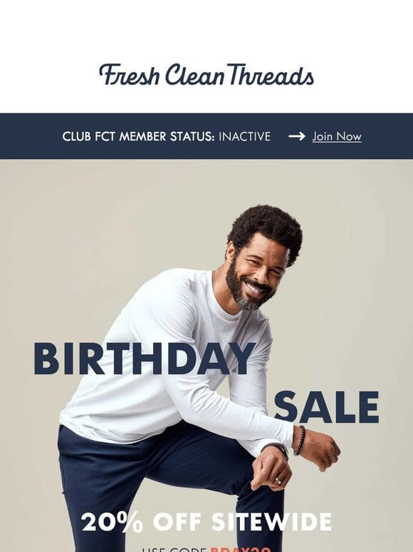 20% OFF – HBD to us