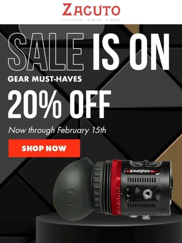 20% OFF Kameleon EVF Pro， Axis Mini， Rigs， and More