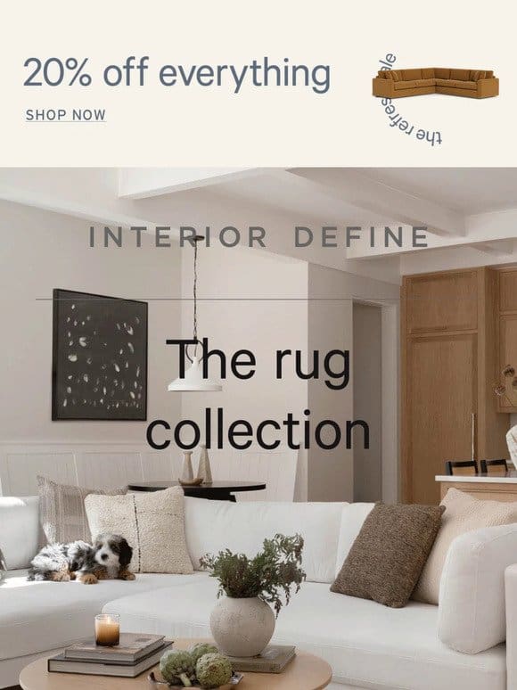 20% OFF all rugs