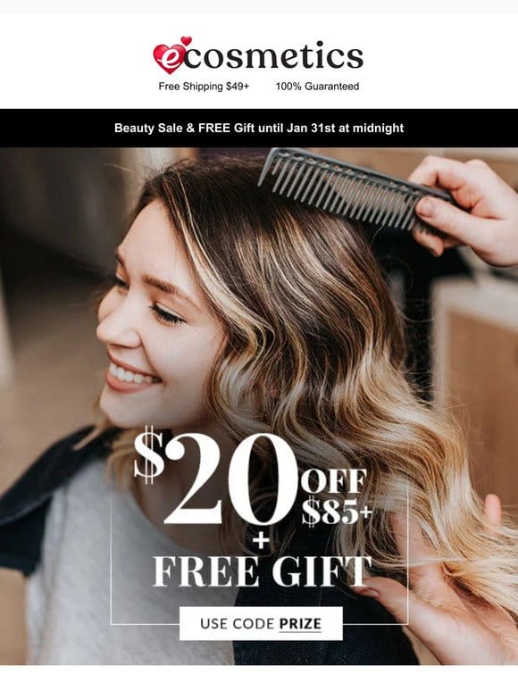 $20 Off + Free Gift + Free Shipping