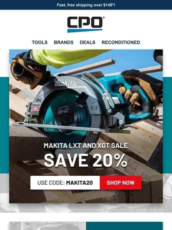 20% Off Makita LXT and XGT – Limited Time Deal!