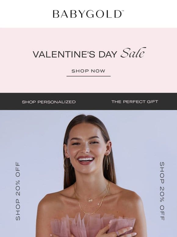20% Off: Perfectly Personalized Pieces for V-Day