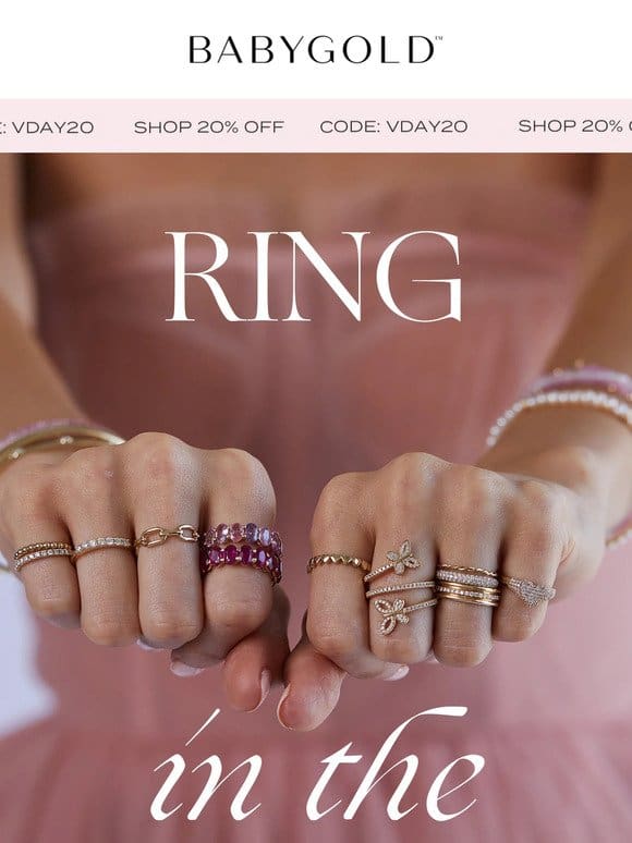 20% Off Radiant Rings