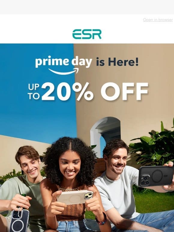 20%-off Prime Day sale! | ESR
