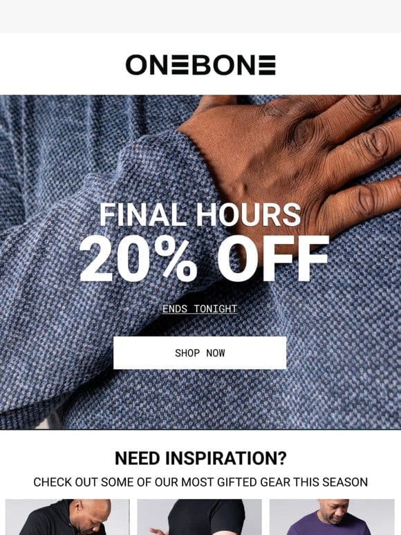 [20% off enclosed] Final Hours…