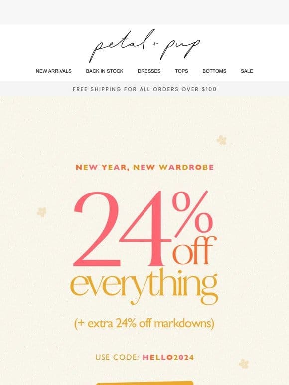 2024 = 24% OFF Everything