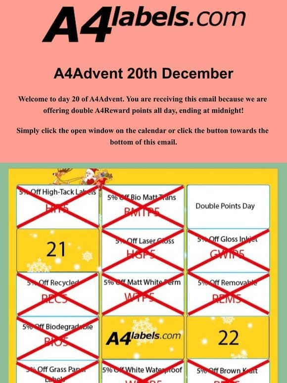 20th December with A4Advent