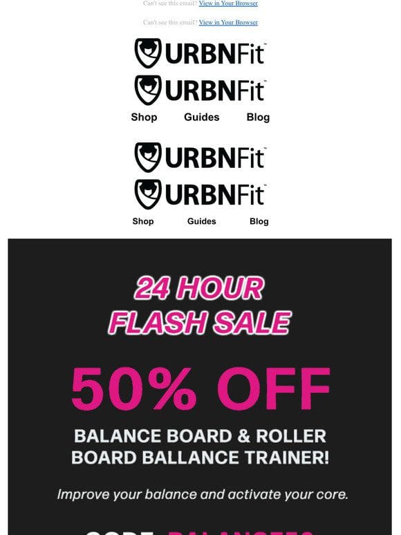24 HOURS ONLY 50% OFF Balance Boards!