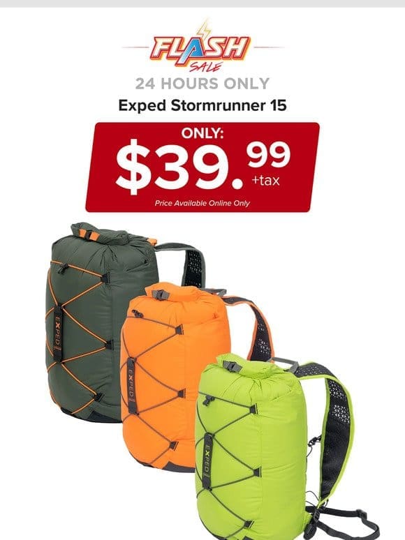 24 HOURS ONLY | EXPED BACKPACK | FLASH SALE