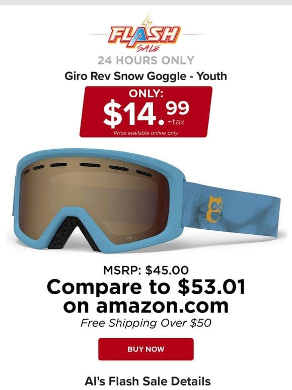24 HOURS ONLY | GIRO SNOW GOGGLE | FLASH SALE