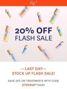 24 Hours Left! 20% Off All Treatments