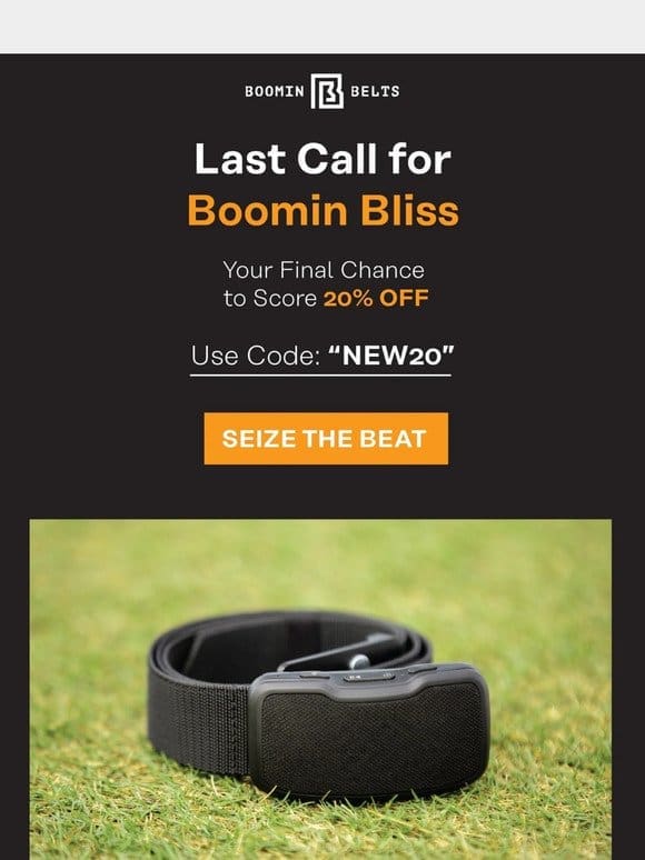 24 Hours Left to Grab Your Boomin Belt