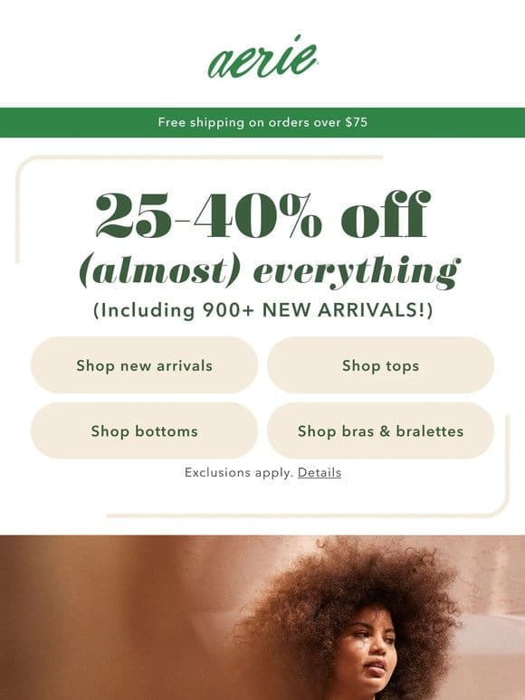 25-40% off (almost) everything